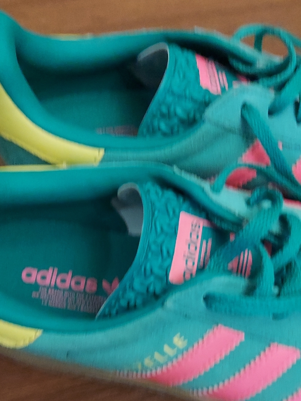 adidas Women’s Green Pink Gazelle Sneakers - Picture 4 of 7